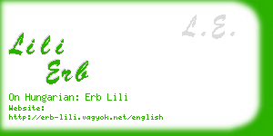 lili erb business card